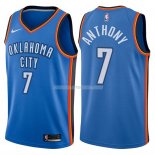 Maillot Basket Authentique Oklahoma City Thunder Anthony 2017-18 7 Bleu