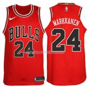 Maillot Basket Bulls Lauri Markkanen 2017-18 24 Rouge