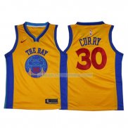 Maillot Basket Golden State Warriors Stephen Curry 2017-18 30 Jaune