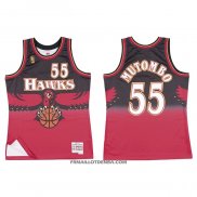 Maillot Atlanta Hawks Dikembe Mutombo NO 55 Retro Rouge