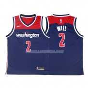 Maillot Basket Authentique Washington Wizards Wall 2017-18 2 Bleu