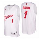 Maillot Basket Noel Day Detroit Pistons Jackson Blanc