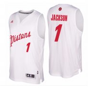 Maillot Basket Noel Day Detroit Pistons Jackson Blanc