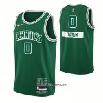 Maillot Boston Celtics Jayson Tatum NO 0 Ville 2021-22 Vert