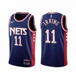 Maillot Brooklyn Nets Kyrie Irving NO 11 Ville 2021-22 Bleu