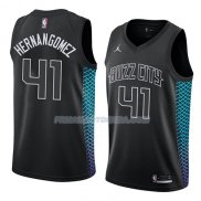 Maillot Charlotte Hornets Willy Hernangomez Ciudad 2018 Noir