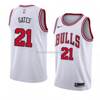 Maillot Chicago Bulls Kaiser Gates Association 2018 Blanc