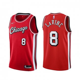 Maillot Chicago Bulls Zach Lavine NO 8 Ville 2021-22 Rouge