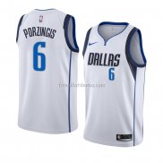 Maillot Dallas Mavericks Kristaps Porzingis Association 2018-19 Blanc