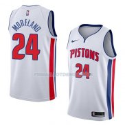 Maillot Detroit Pistons Eric Moreland Association 2018 Blanc