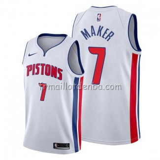 Maillot Detroit Pistons Thon Maker Association Blanc