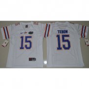 Enfants Maillot Basket NCAA Tim Tebow 15 Blanc
