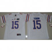 Enfants Maillot Basket NCAA Tim Tebow 15 Blanc