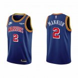 Maillot Golden State Warriors Nico Mannion NO 2 75th Anniversary Bleu