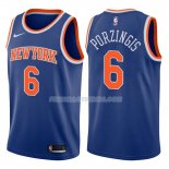 Maillot Basket Knicks Kristaps Porzingis 2017-18 6 Bleu