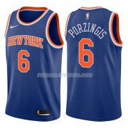 Maillot Basket Knicks Kristaps Porzingis 2017-18 6 Bleu