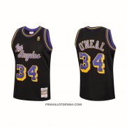 Maillot Los Angeles Lakers Shaquille O'neal NO 34 Mitchell & Ness 1996-97 Noir