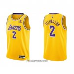 Maillot Los Angeles Lakers Wayne Ellington NO 2 75th Anniversary 2021-22 Jaune