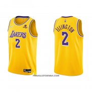 Maillot Los Angeles Lakers Wayne Ellington NO 2 75th Anniversary 2021-22 Jaune