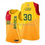 Maillot Milwaukee Bucks Jon Leuer Jaune Ville