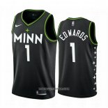 Maillot Minnesota Timberwolves Anthony Edwards Ville 2020-21 Noir