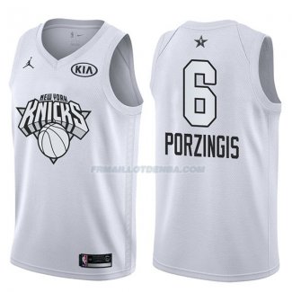 Maillot New York Knicks Kristaps Porzingis 2018 All Star Game 2017-18 6 Blancoo