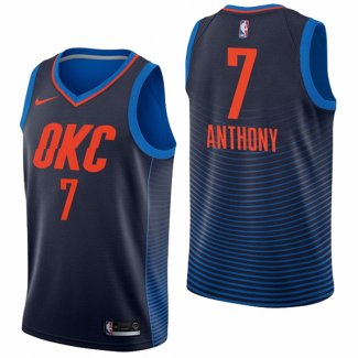 Maillot Oklahoma City Thunder Carmelo Anthony NO 7 Statement Bleu