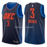 Maillot Oklahoma City Thunder Corey Brewer Statehombret 2017-18 3 Azul