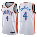 Maillot Oklahoma City Thunder Nick Collison Swingman Association 2017-18 4 Blancoo