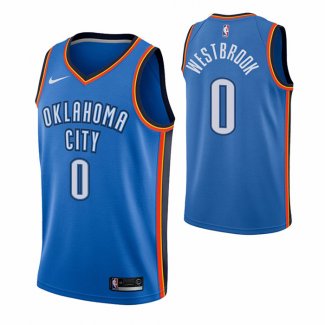 Maillot Oklahoma City Thunder Russell Westbrook NO 0 Icon Bleu