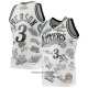 Maillot Philadelphia 76ers Allen Iverson NO 3 Mitchell & Ness 1997-98 Tattoo Blanc