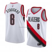 Maillot Portland Trail Blazers Nik Stauskas Association 2018 Blanc