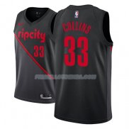 Maillot Portland Trail Blazers Zach Collins Ciudad 2018-19 Noir