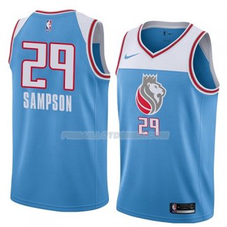 Maillot Sacramento Kings Jakarr Sampson Ciudad 2018 Bleu