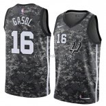 Maillot San Antonio Spurs Pau Gasol Ville 2018 Gris