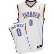 Maillot Basket Oklahoma City Thunder Westbrook 0 Blanc