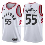 Maillot Toronto Raptors Delon Wright Association 2017-18 55 Blancoo