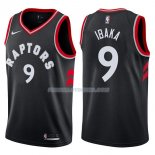 Maillot Toronto Raptors Serge Ibaka Statehombret 2017-18 9 Negro