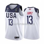 Maillot USA Brook Lopez 2019 FIBA Basketball World Cup Blanc