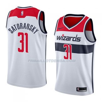 Maillot Washington Wizards Tomas Satoransky Association 2018 Blanc