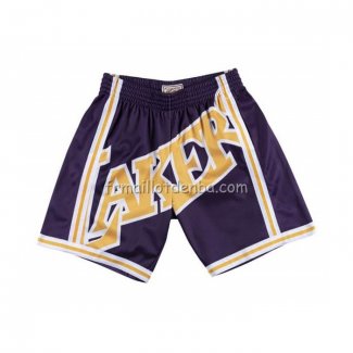 Short Los Angeles Lakers Mitchell & Ness Big Face Jaune Volet