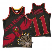 Maillot Atlanta Hawks Trae Young Mitchell & Ness Big Face Noir