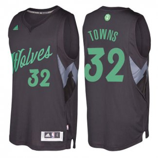 Maillot Basket Noel Day Minnesota Timberwolves Towns Noir