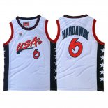 Maillot Basket Basket USA 1996 Hardaway 6 Blanc