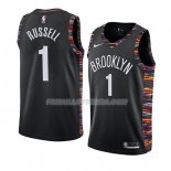 Maillot Brooklyn Nets D'angelo Russell Ciudad 2018-19 Noir