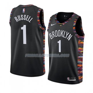 Maillot Brooklyn Nets D'angelo Russell Ciudad 2018-19 Noir