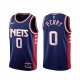 Maillot Brooklyn Nets Reggie Perry NO 0 Ville 2021-22 Bleu