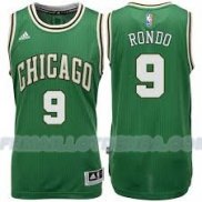 Maillot Basket Chicago Bulls Rondo 9 Verde