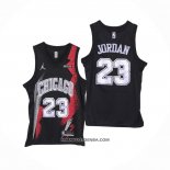 Maillot Chicago Bulls Michael Jordan No 23 Fashion Royalty Noir