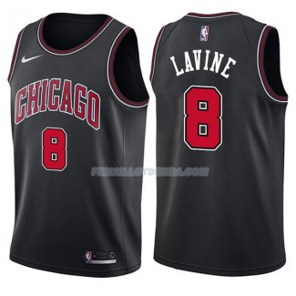 Maillot Chicago Bulls Zach Lavine Statehombret 2017-18 8 Negro